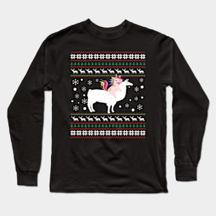 Llama Unicorn Long Sleeve T-Shirt